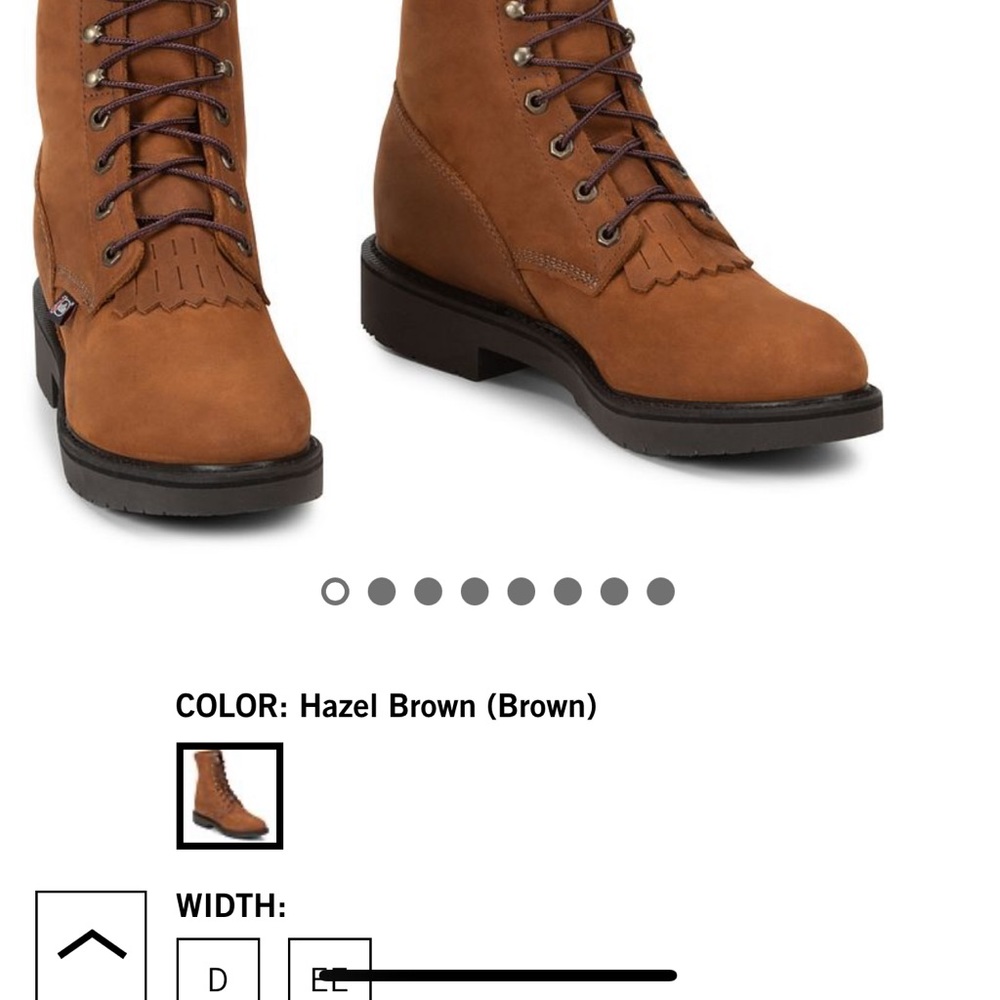 Justin’s work boots, style 0625, men’s size 8D, women can wear them too!